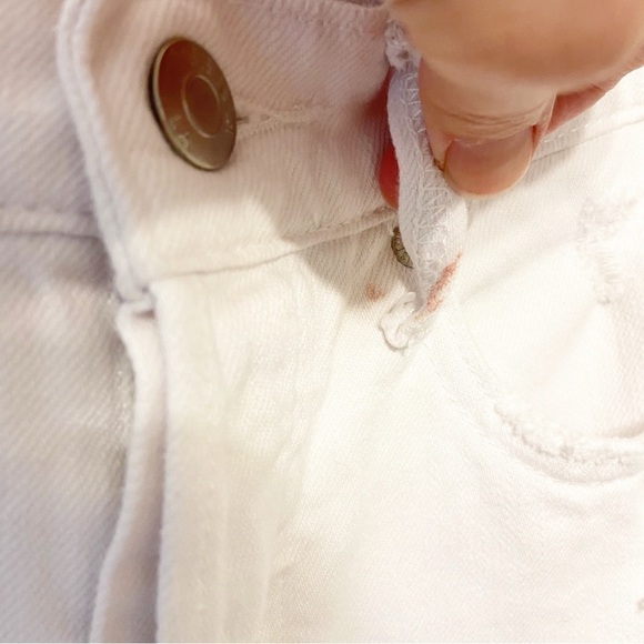 Pistola | High Rise White Copped Distressed Hem Jeans Size 24 - Picture 14 of 14